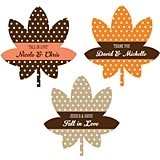 Personalized Fall-Leaf-Shaped Labels (22 Colors)