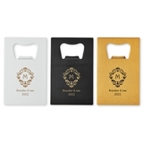 Personalized Metal Credit Card Bottle Opener (3 Colors) (Many Designs)