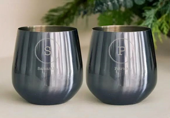 Monogram Classic Wine Glasses Set of 4 - 16oz