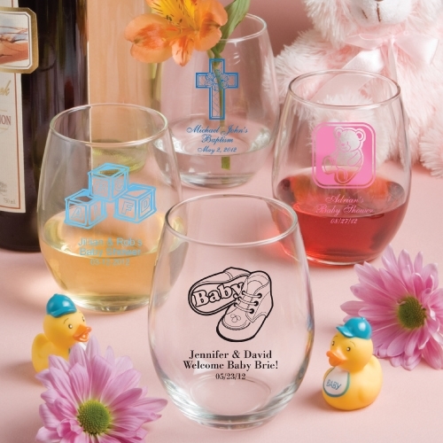 Personalized 9oz Stemless Wine Glass-Baby