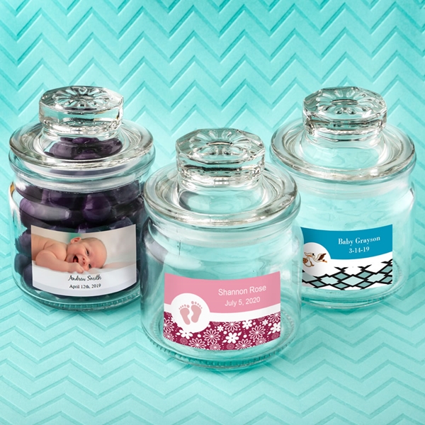 Download Personalized Expressions Collection Glass Cookie Jar Baby Shower Personalized Gifts And Party Favors