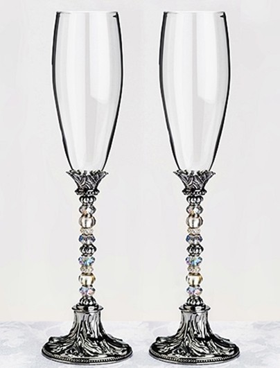 Lillian Rose Beautiful Beaded Toasting Glasses (Set of 2 ...