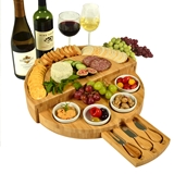 Picnic at Ascot Rotating Cheese & Tapas Board Set with Tools