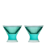 Martini FREEZE Double-Walled Cooling Cups in Aqua by HOST (Set of 2)