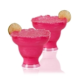 FREEZE Margarita Double-Walled Cooling Cups in Punch Pink by HOST (Set of 2)