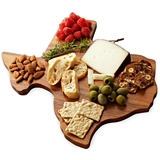 Acacia-Wood State of Texas Shaped Cheese Board by Twine Living