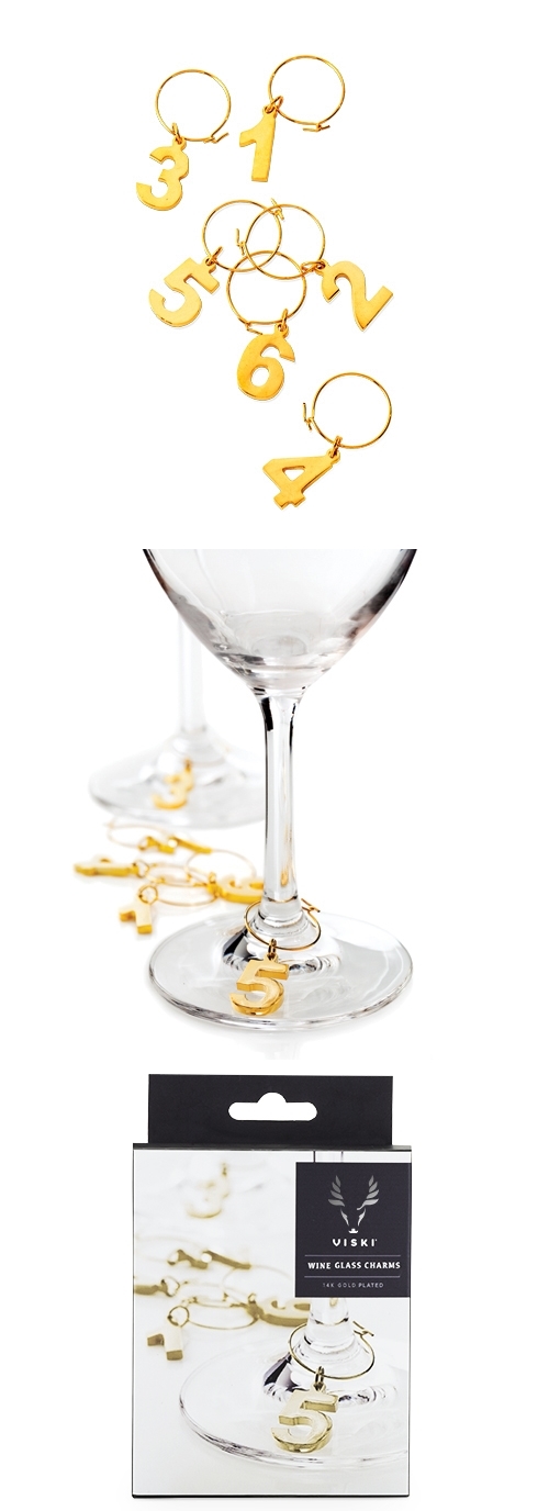 Wine Glass Charm Rings - customizable wine glass charm